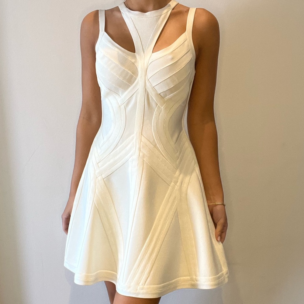 Herve Leger White Bandage dress size small brand new with tags
